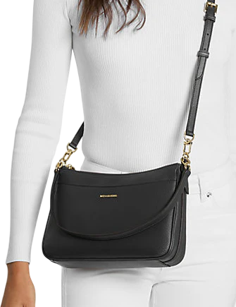 Michael Michael Kors Jet Set Medium Pebbled Leather Convertible Crossbody Bag