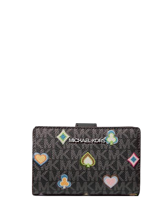 Michael Michael Kors Jet Set Medium Printed Signature Logo Wallet