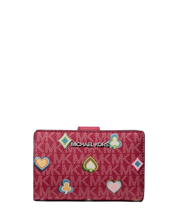 Michael Michael Kors Jet Set Medium Printed Signature Logo Wallet