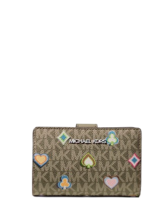 Michael Michael Kors Jet Set Medium Printed Signature Logo Wallet