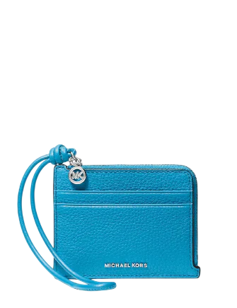 Michael Michael Kors Jet Set Small Pebbled Leather Card Case Wristlet