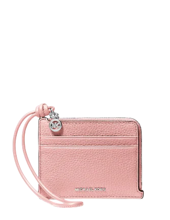 Michael Michael Kors Jet Set Small Pebbled Leather Card Case Wristlet