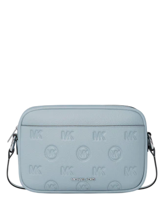 Michael Michael Kors Jet Set Travel Large Logo Debossed Camera Crossbody Bag