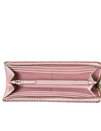 Michael Michael Kors Jet Set Travel Large Pebbled Leather Quarter-Zip Wallet