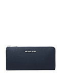 Michael Michael Kors Jet Set Travel Large Saffiano Leather Quarter-Zip Wallet