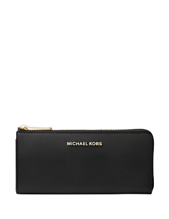 Michael Michael Kors Jet Set Travel Large Saffiano Leather Quarter Zip Wallet