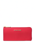 Michael Michael Kors Jet Set Travel Large Saffiano Leather Quarter Zip Wallet
