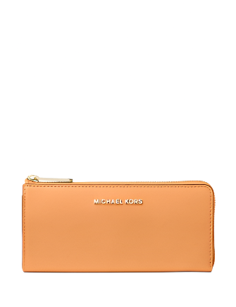 Michael Michael Kors Jet Set Travel Large Saffiano Leather Quarter Zip Wallet