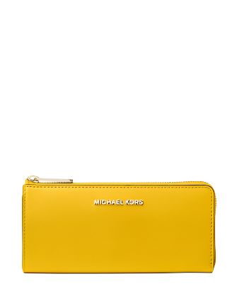 Michael Michael Kors Jet Set Travel Large Saffiano Leather Quarter Zip Wallet