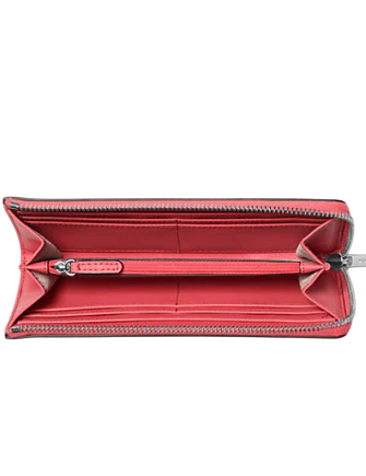 Michael Michael Kors Jet Set Travel Large Saffiano Leather Quarter Zip Wallet