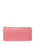 Michael Michael Kors Jet Set Travel Large Saffiano Leather Quarter Zip Wallet