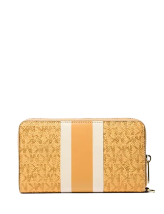 Michael Michael Kors Jet Set Travel Large Striped Signature Logo Smartphone Wallet