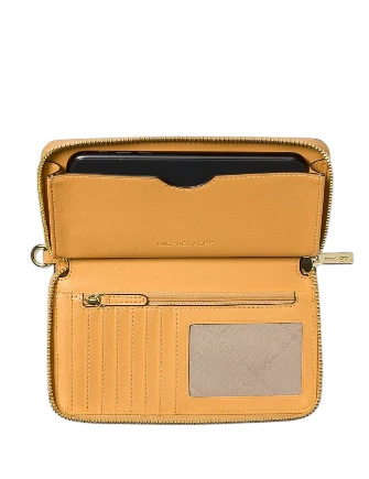Michael Michael Kors Jet Set Travel Large Striped Signature Logo Smartphone Wallet