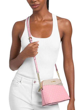 Michael Michael Kors Jet Set Travel Medium Color-Block Signature Logo Crossbody Bag