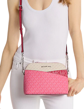 Michael Michael Kors Jet Set Travel Medium Color-Block Signature Logo Crossbody Bag