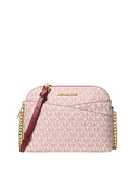 Michael Michael Kors Jet Set Travel Medium Signature Logo Dome Crossbody Bag