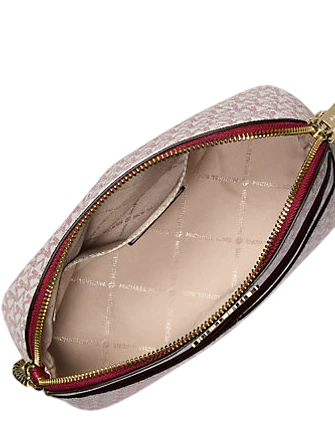 Michael Michael Kors Jet Set Travel Medium Signature Logo Dome Crossbody Bag