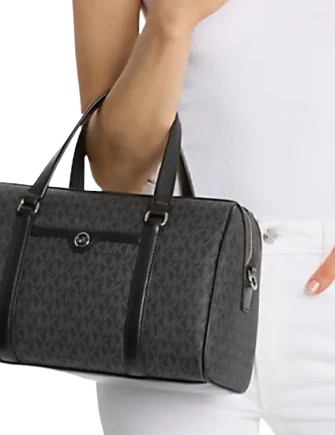 Michael Michael Kors Jet Set Travel Medium Signature Logo Duffel Crossbody Bag