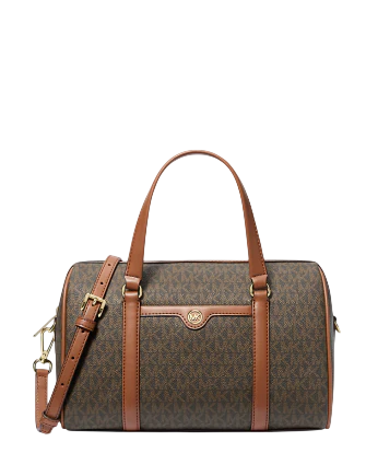 Michael Michael Kors Jet Set Travel Medium Signature Logo Duffel Crossbody Bag