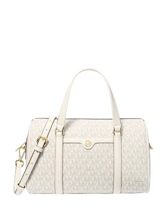 Michael Michael Kors Jet Set Travel Medium Signature Logo Duffel Crossbody Bag