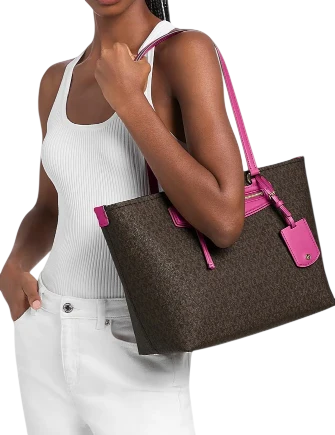 Michael Michael Kors Jet Set Travel Medium Signature Logo Tote Bag