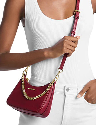 Michael Michael Kors Jet Set Travel Pebbled Leather Convertible Crossbody Bag
