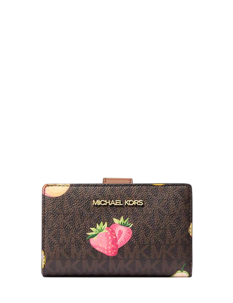 Michael Michael Kors Jet Set Travel Printed Signature Logo Wallet