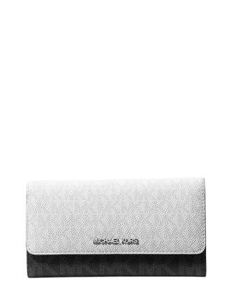 Michael Michael Kors Jet Set Travel Signature Logo Tri-Fold Wallet