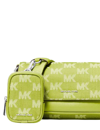 Michael Michael Kors Jet Set Travel Small Logo Jacquard Denim Crossbody