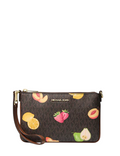 Michael Michael Kors Jet Set Travel Small Printed Signature Logo Wristlet