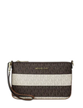 Michael Michael Kors Jet Set Travel Small Striped Signature Logo Convertible Wristlet