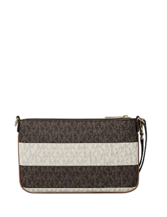 Michael Michael Kors Jet Set Travel Small Striped Signature Logo Convertible Wristlet