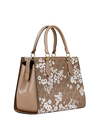 Michael Michael Kors Marilyn Medium Printed Signature Logo Satchel