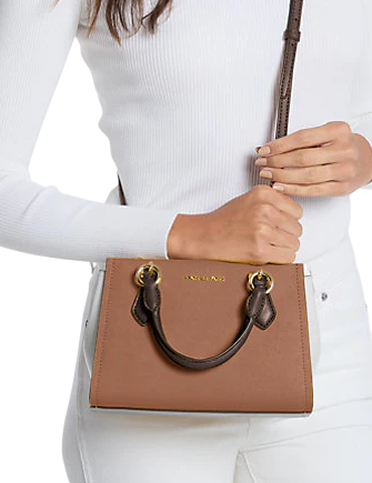 Michael Michael Kors Marilyn Small Color-Block Saffiano Leather Messenger Bag
