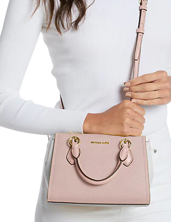 Michael Michael Kors Marilyn Small Color-Block Saffiano Leather Messenger Bag