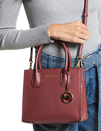 Michael Michael Kors Mercer Medium Pebbled Leather Crossbody Bag