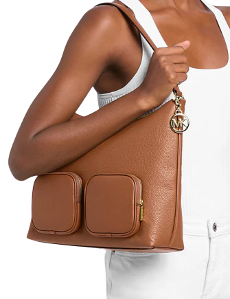 Michael Michael Kors Merritt Large Pebbled Leather Cargo Shoulder Bag