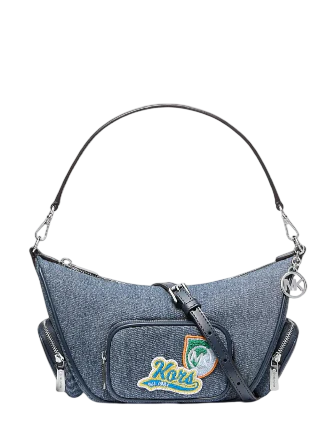 Michael Michael Kors Merritt Small Embellished Denim Convertible Crossbody Bag