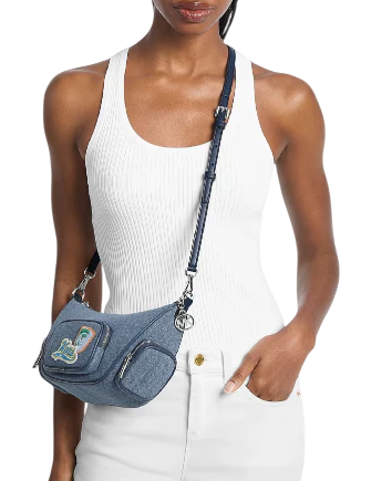 Michael Michael Kors Merritt Small Embellished Denim Convertible Crossbody Bag