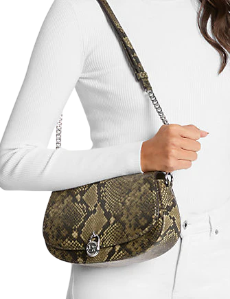 Michael Michael Kors Mila Medium Snake Embossed Messenger Bag