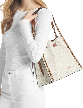 Michael Michael Kors Mina Large Signature Logo Chain Shoulder Bag