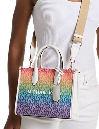 Michael Michael Kors Mirella Small Rainbow Signature Logo Crossbody Bag