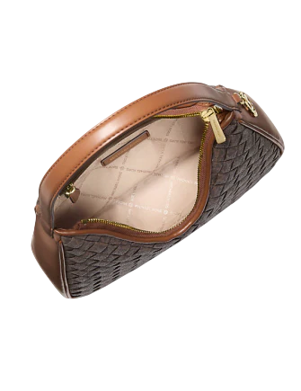 Michael Michael Kors Nayla Small Woven Signature Logo Hobo Shoulder Bag