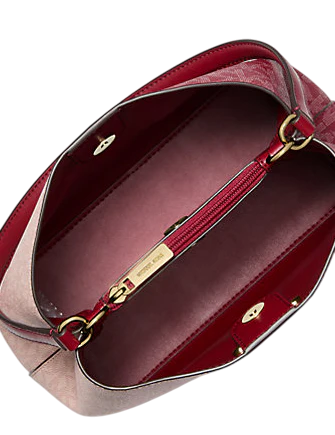 Michael Michael Kors Pratt Medium Two-Tone Signature Logo Shoulder Bag