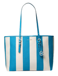 Michael Michael Kors Quinn Large Striped Canvas Tote Bag