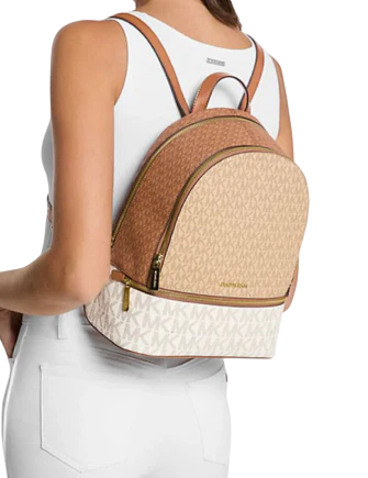 Michael Michael Kors Rhea Medium Color Block Signature Logo Backpack