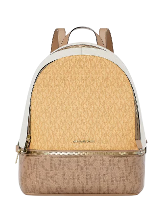 Michael Michael Kors Rhea Medium Color Block Signature Logo Backpack