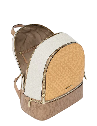 Michael Michael Kors Rhea Medium Color Block Signature Logo Backpack