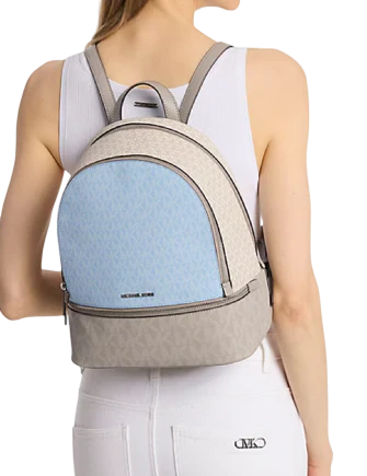 Michael Michael Kors Rhea Medium Color Block Signature Logo Backpack