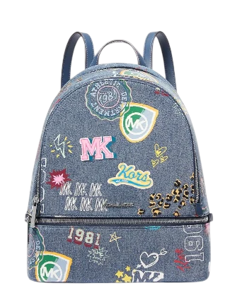 Michael Michael Kors Rhea Medium Embellished Denim Backpack